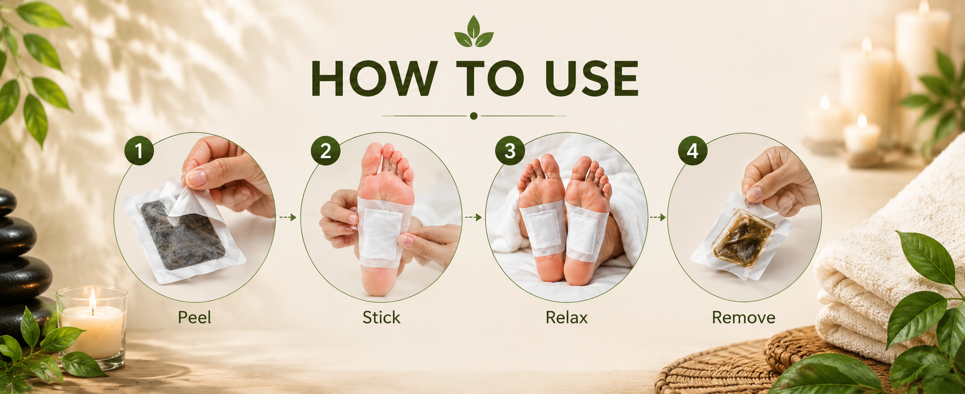 Herbal and Gentle Ingredient Foot Pads - (10 pieces,Pack of 1)