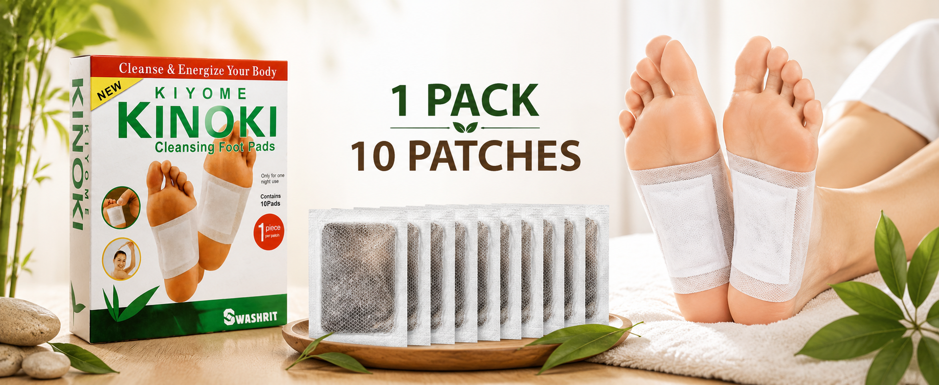 Herbal and Gentle Ingredient Foot Pads - (10 pieces,Pack of 1)