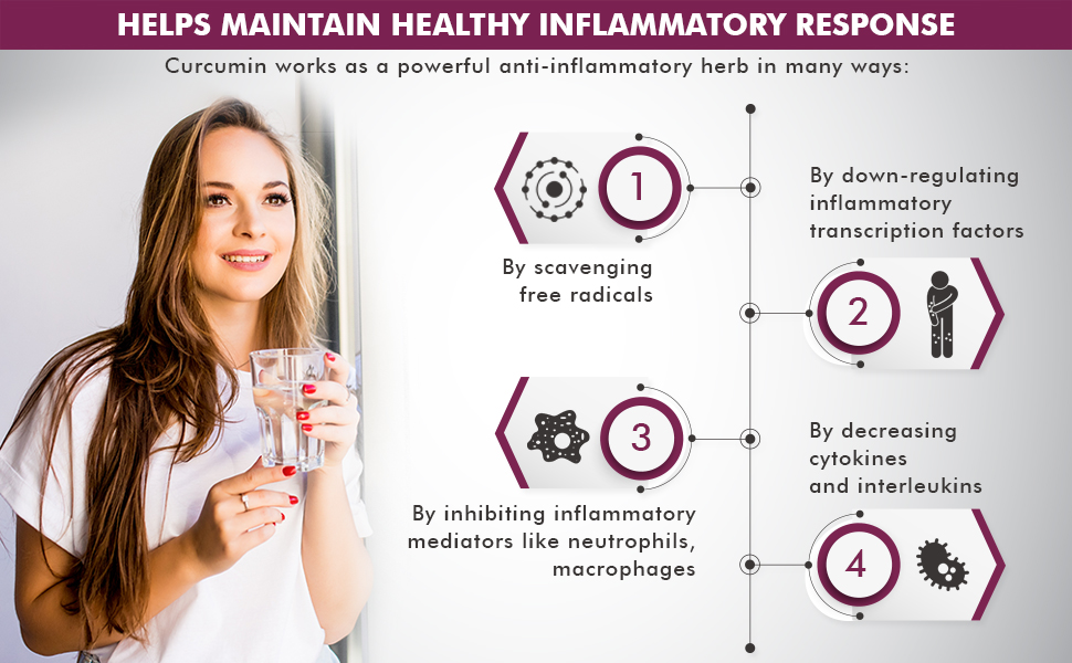 Zenith Nutrition Curcumin Plus with Piperine 500 mg - 60 Veg Capsules | Immunity Support I Supports Joint Health & Flexibility | Anti-Inflammatory Support