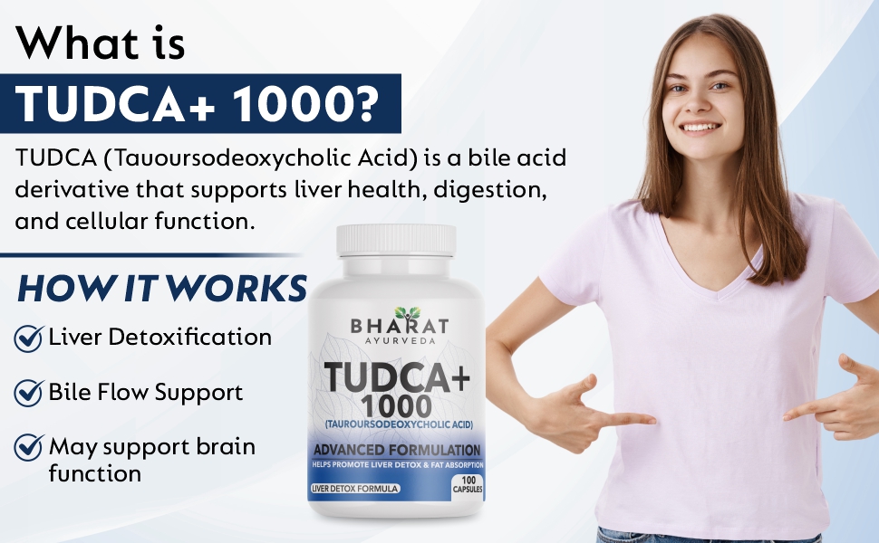 Tudca 1000mg - Liver Support Supplement with Milk Thistle| Bile Salts| Detoxification & Liver Health |Support Fat Absorbtion – 100 Capsules