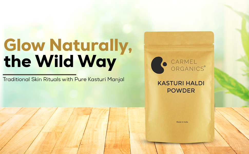 CARMEL ORGANICS Kasturi Haldi/Wild Turmeric Root Powder 100gm