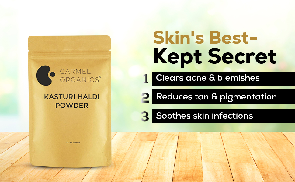 CARMEL ORGANICS Kasturi Haldi/Wild Turmeric Root Powder 100gm