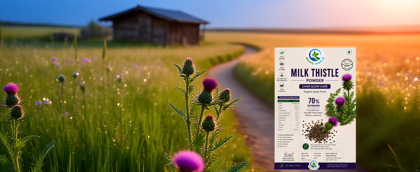 FARM TO HOME Milk Thistle Powder Liver Glow Care 100 gms