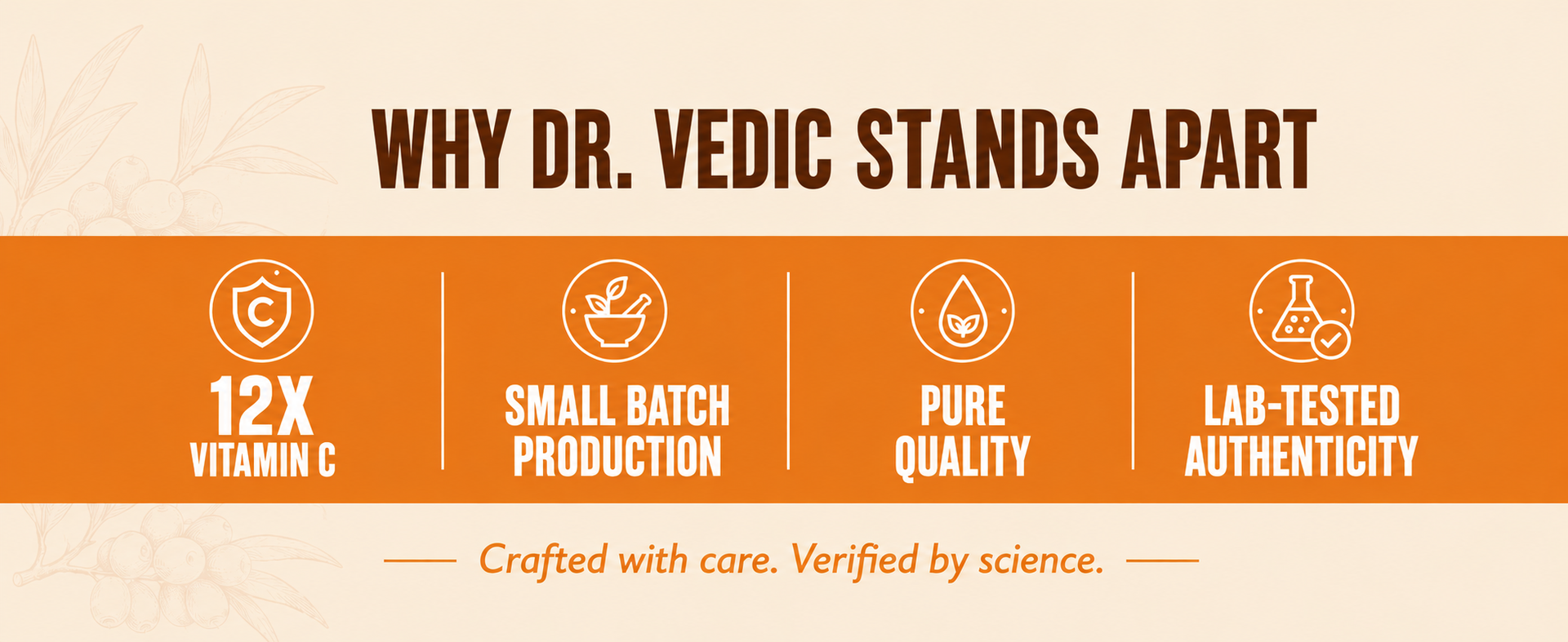 Dr. Vedic Himalayan Sea Buckthorn (Leh Berries) Pulp 500ml | Cold-Pressed Pulp Concentrate | No Added Sugar | Natural Vitamin C & Omega 3-6-7-9 | Supports Immunity, Skin Radiance & Gut Health | Herbal Superfruit Supplement