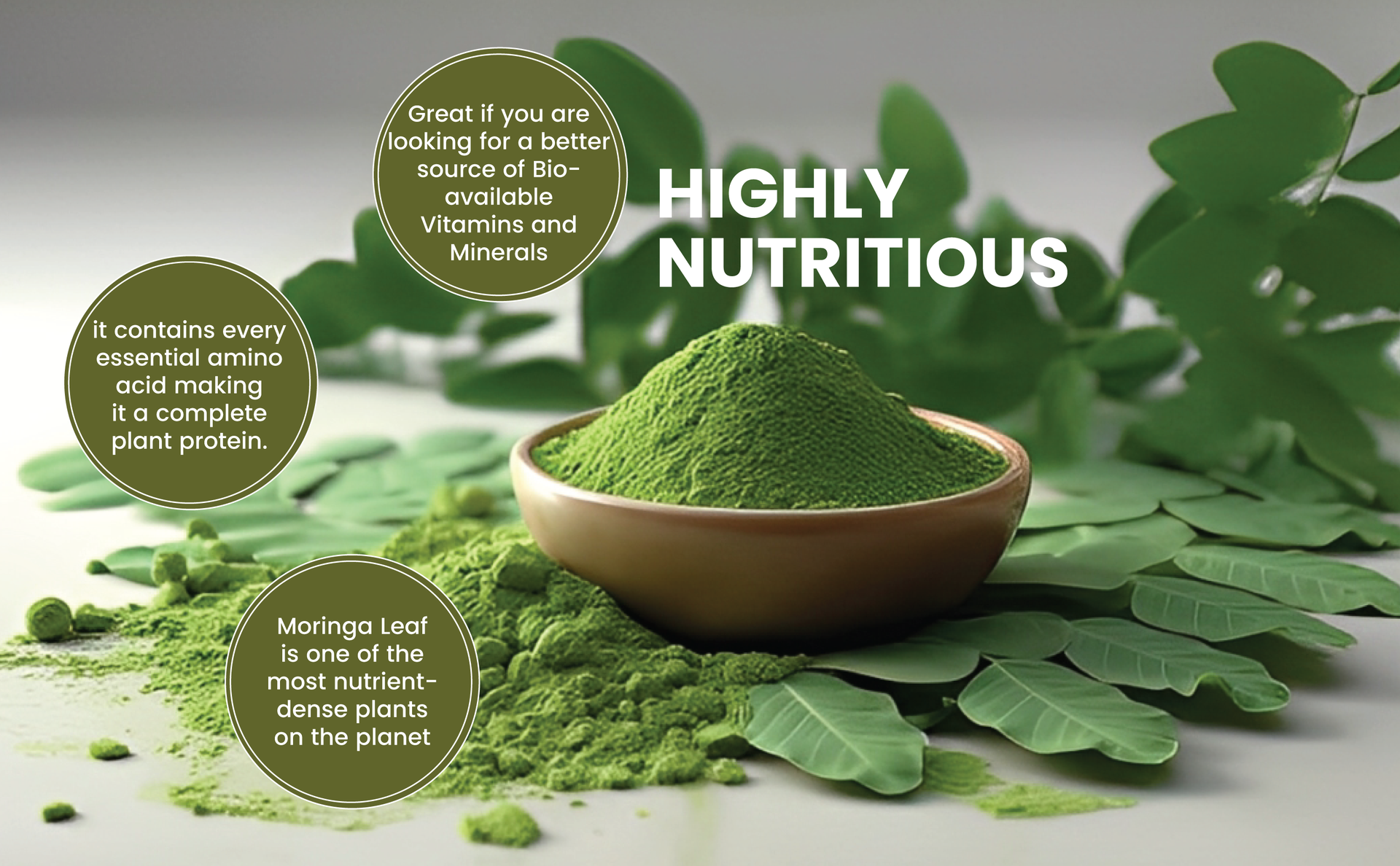 100% Moringa Leaf Powder 1kg | Drumstick Leaf powder | Herbal Supplement | Good for Immunity, Digestion, skincare and Haircare | Rich In Vitamins & Minerals