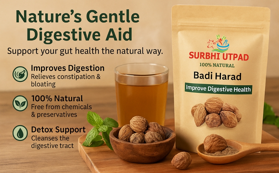 Badi Harad Whole 200g (Terminalia Chebula) | Sun-Dried & Handpicked | Ayurvedic Herb for Digestion & Detox