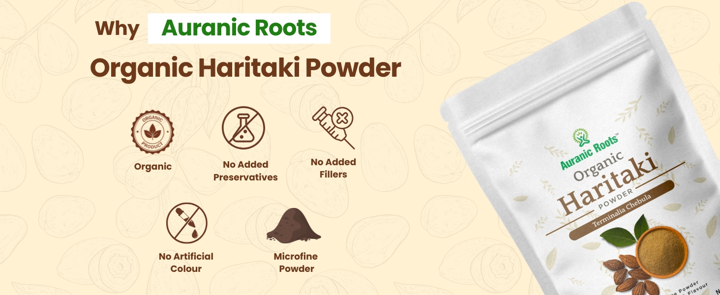 Organic Haritaki Powder - Pure Terminalia Chebula - For Digestive Health, Detox and Gut Support - No Additives - 200 g | Pack of 1
