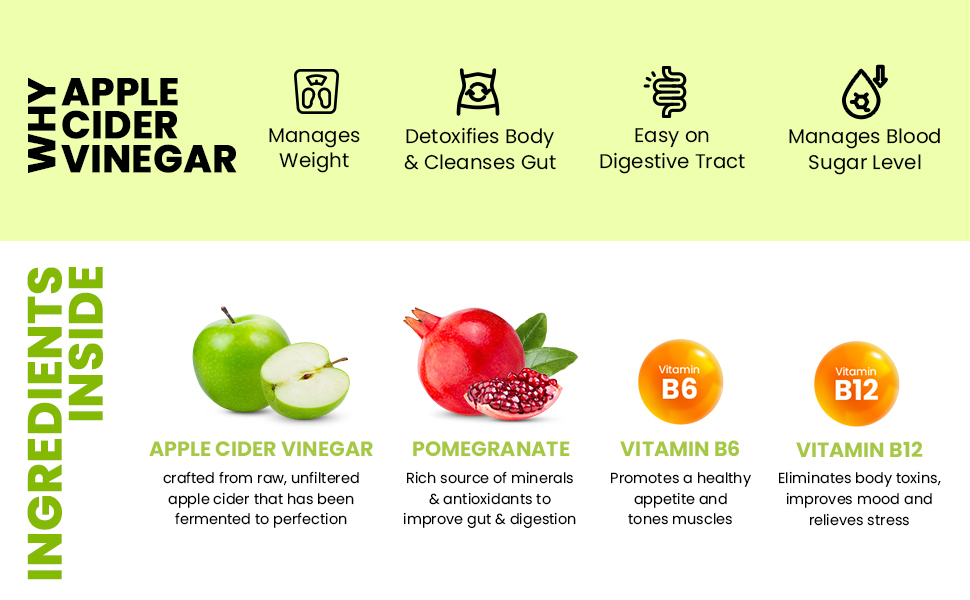 Auric Apple Cider Vinegar | 60 Acv Tablets With Vitamin B6 & B12 | Weight Loss & Metabolism Benefits | Supports Digestion, Bloating Relief & Gut Health For Men And Women