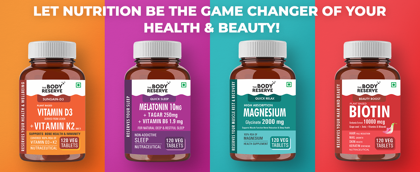 The Body Reserve Magnesium Glycinate Supplement - 60 Vegetable Capsules, 550mg Per Serving, High Absorption Chelated Form - Supports Muscle & Nerve Health, Relaxation for Men & Women