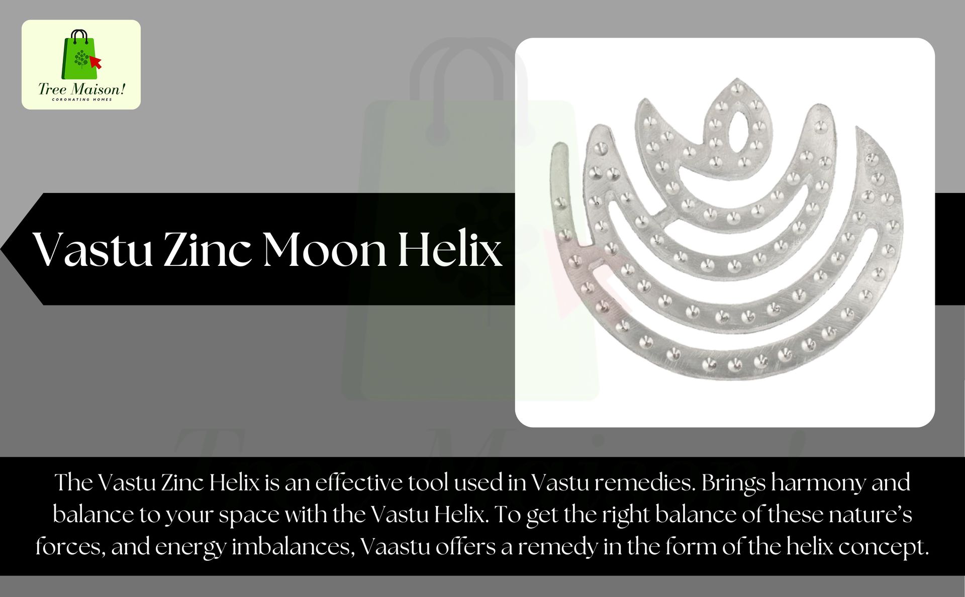 Zinc Chand Helix | 4 Inch | Energy Booster Vastu Remedy| Vastu Helix Remedy for Zone Correction |Zonal Placement - NE | Pack of 1
