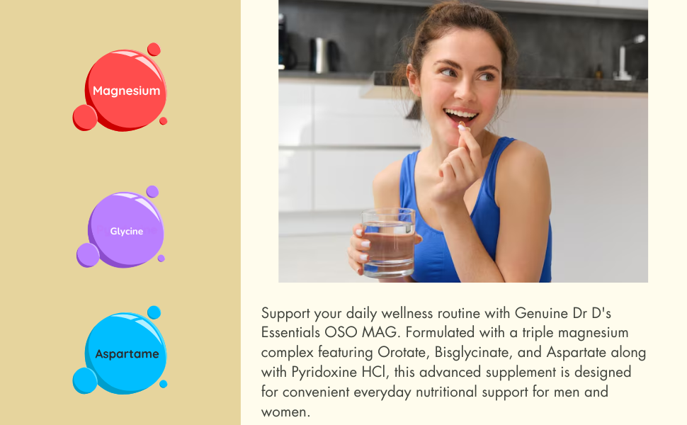 OSO MAG Magnesium Supplement | Triple Magnesium Complex | 60 Tablets
