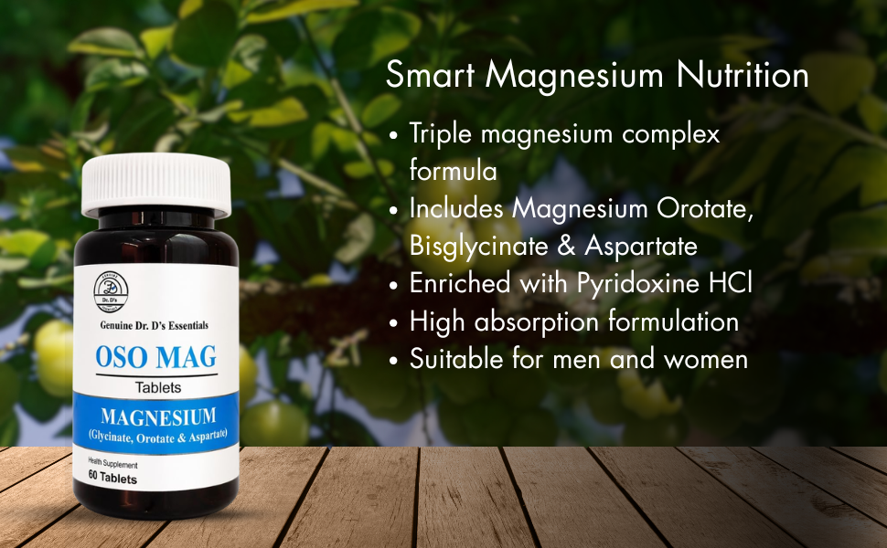 OSO MAG Magnesium Supplement | Triple Magnesium Complex | 60 Tablets