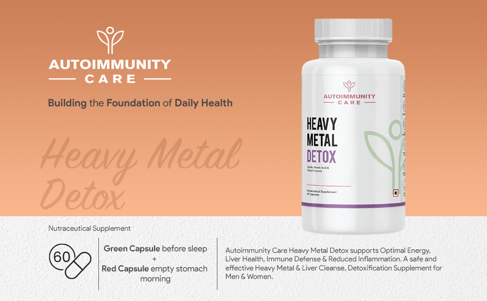 Autoimmunity Care: Heavy Metal Detox Capsules - Supports Optimal Energy, Liver Health, Immune Defense & Reduced Inflammation, Liver Cleanse, Zeolite Clay, Activated Charcoal | 60 Capsules