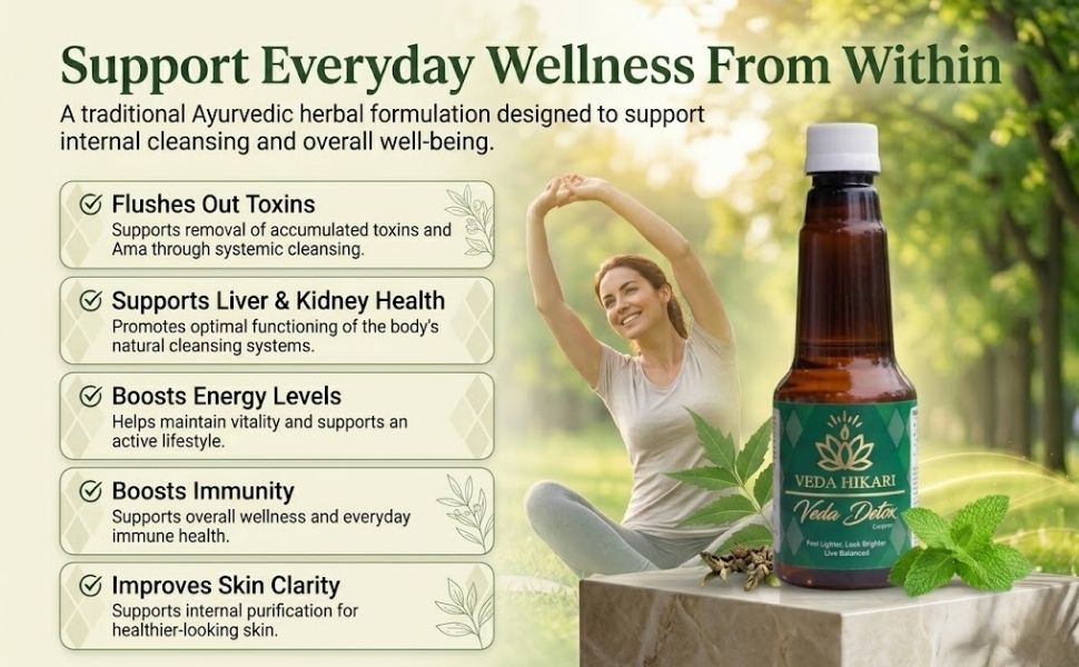 Detox Ayurvedic Herbal Supplement for Internal Cleansing and Wellness Support (200 ml)