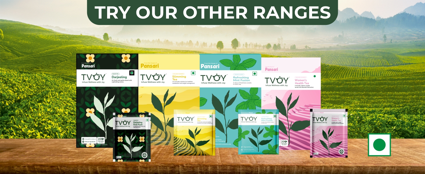 TVOY Premium Detox Kahwa Green Tea Bags, 20 Bags
