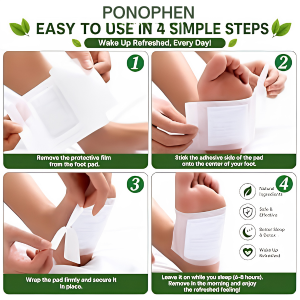 Detox Foot Pads - 10 Pairs & 10 Adhesive Sheets - Natural Ingredients - Stress Relief & Toxin Removal - Unisex-Adults - Gold - Detox Foot Patch