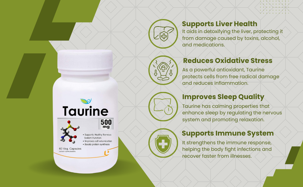Biotrex Nutraceuticals Taurine 500mg - 60 Veg Capsules