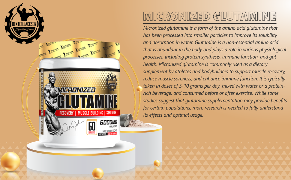 Dexter Jackson Glutamine 5000Mg | Muscle Building | 60 Servings, 300grm