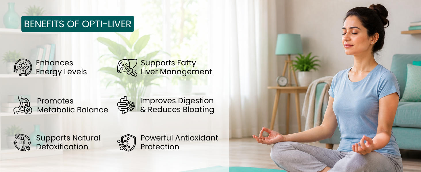 Opti-Liver | Liver Function & Detox Support | Glutathione, Milk Thistle & NAC | Digestive & Metabolic Support | Vegan | 60 Veg Capsules