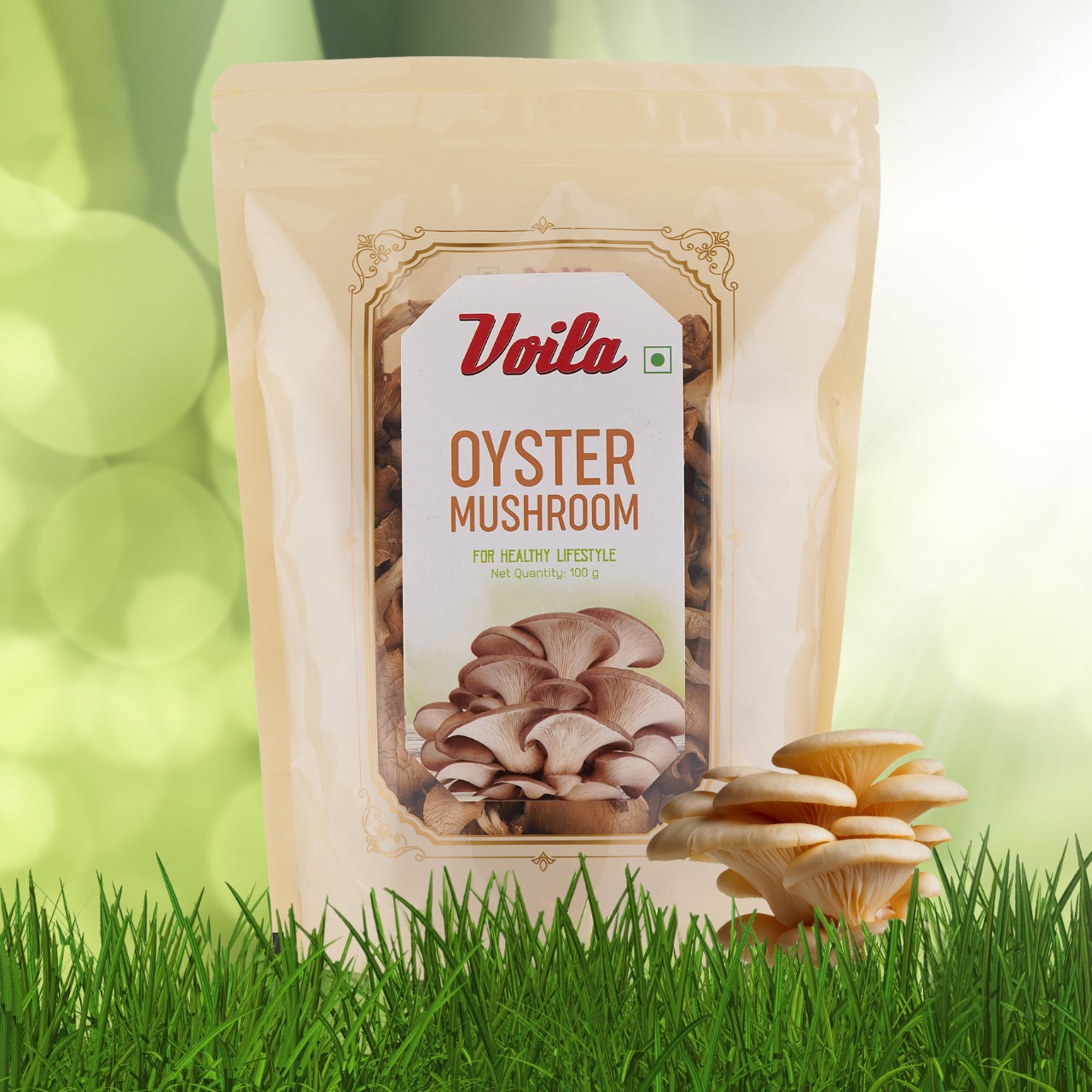 Voila Premium Dried Oyster Mushrooms 100g | High Protein | Gluten-Free | Natural Dehydrated Mushrooms | High Protein & High Fiber | Gluten Free | No Artificial Colors or Preservatives | Ideal for Soups, Stir Fry, Pasta & Asian Recipes. (5G Protein per 20 gm)