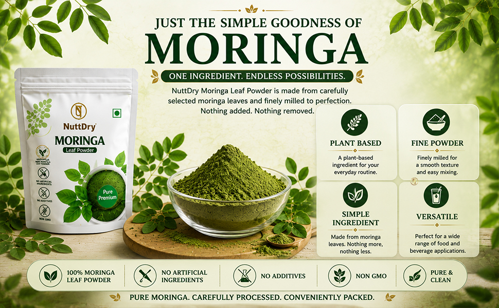 100% Pure Moringa Leaf Powder (200g)