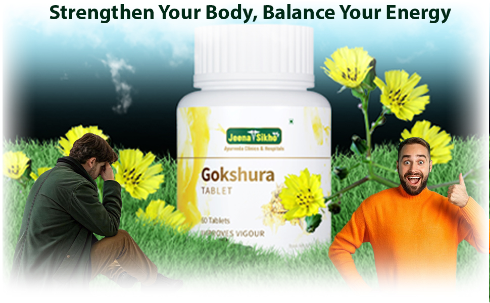 Jeena Sikho Gokshura Tablet | Natural Ayurvedic Supplement For Immunity | Improves Overall Wellness And Gut Health, 60 Tablets
