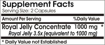Royal Jelly Concentrate 1000mg // 100 Capsules // Pure // by PureControl Supplements 3