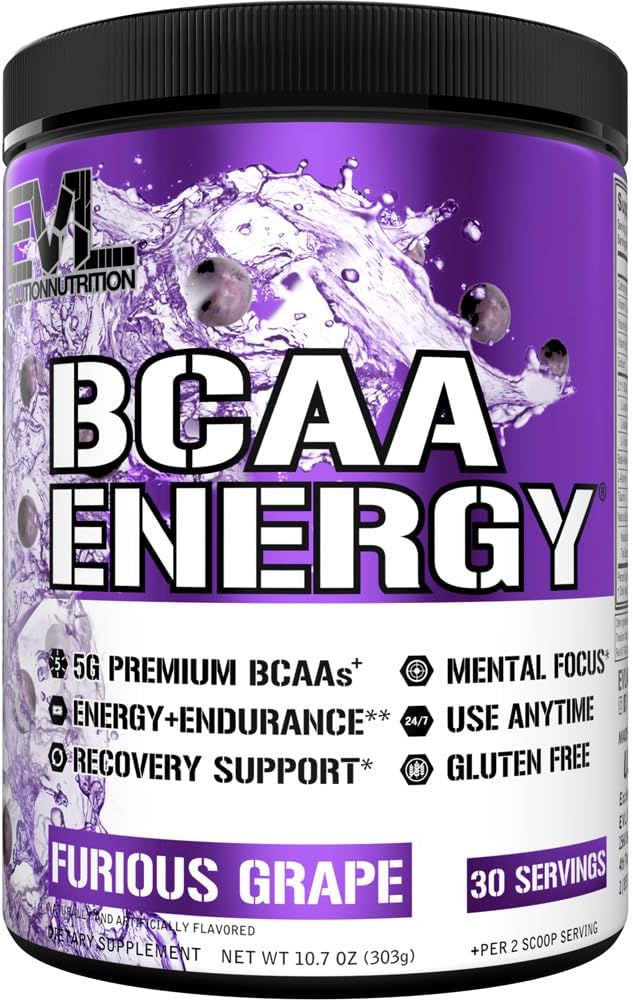 EVL BCAAs Amino Acids Powder - Rehydrating BCAA Powder Post Workout Recovery Drink with Natural Caffeine - BCAA Energy Pre Workout Powder for Muscle Recovery Lean Growth and Endurance - Green Apple 2