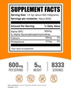 BulkSupplements.com Alpha GPC Powder - Choline Supplements, Alpha GPC 300mg - Acetylcholine Supplements, Unflavored & Gluten Free, 600mg per Serving, 5kg (11 lbs) (Pack of 5) 3