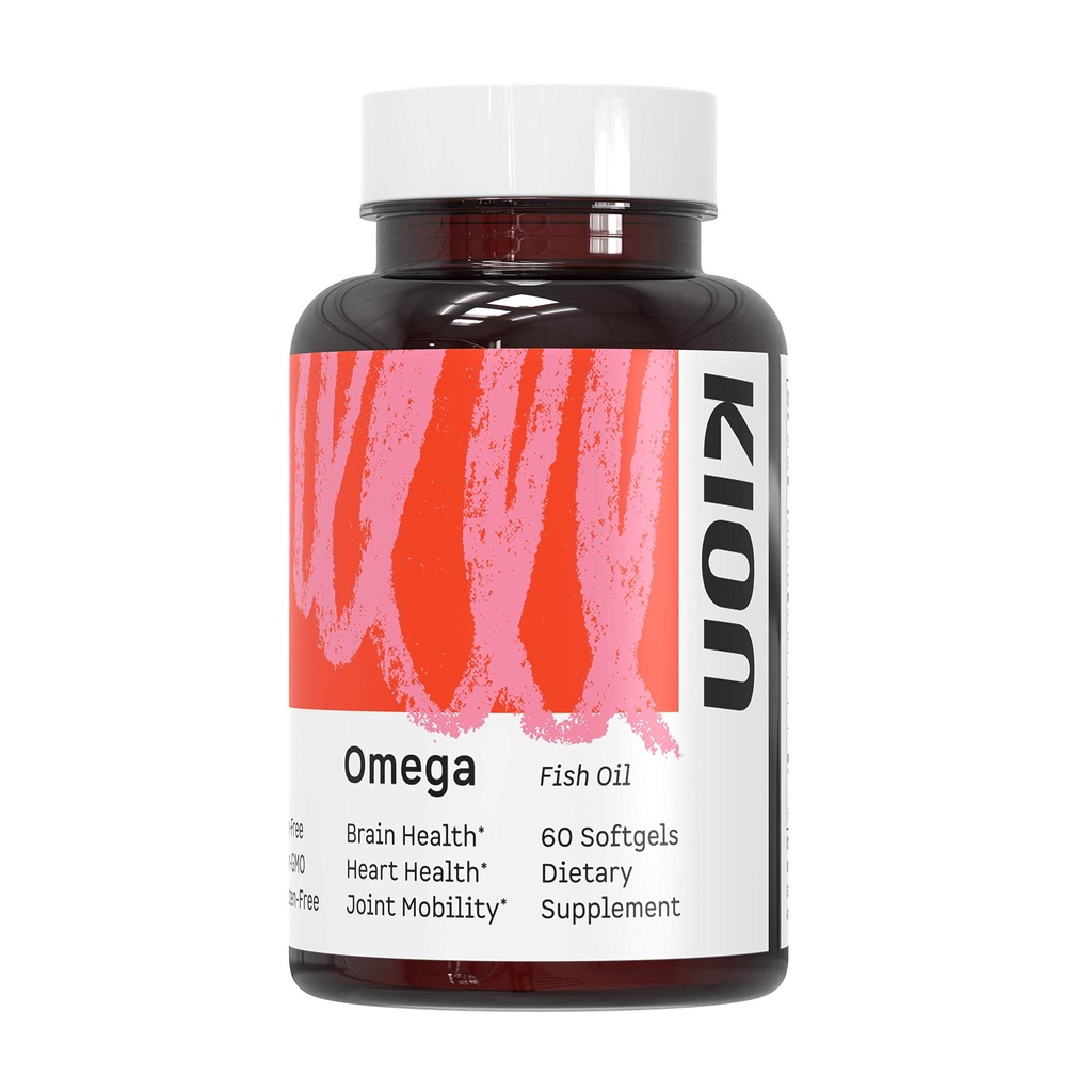 Kion Omega - Omega 3 rasvhapete toidulisandid - DHA toidulisandid - Mini Fish Oil Softgels - Omega 3 DHA EPA Fish Oil Pills - Fish Oil 1000 mg - 30 Servings