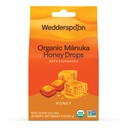 Wedderspoon Organic Manuka Honey Drops, Honey & Echinacea, 20 Count (Pack of 1) | Tõeline Uus-Meremaa Honey | Perfect Remedy for Dry Throats
