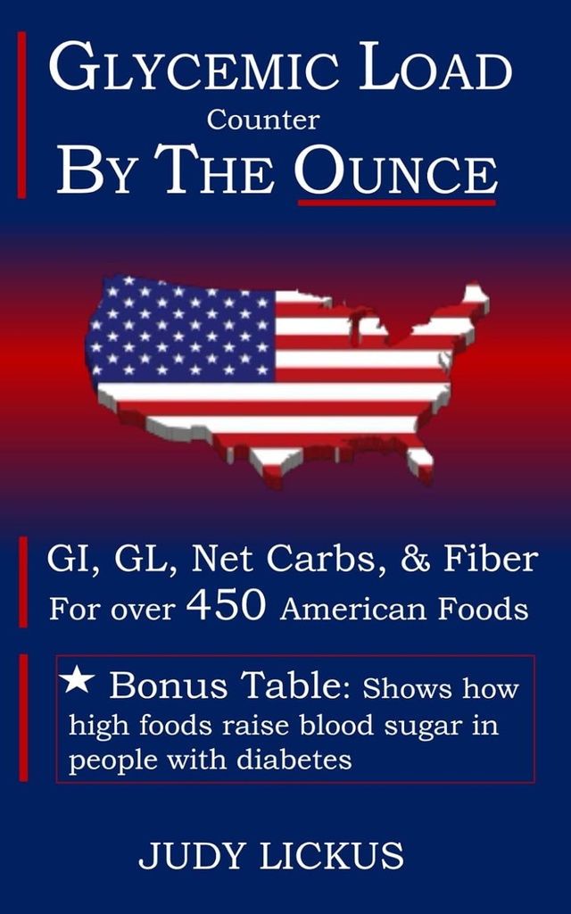 GLÜKEEMILINE KOORMUS: OUNCE'I TEENUSTEGA TOPEKTIJUHIS GI, GL, Net Carbs & Fiber üle 450 Ameerika toidu jaoks