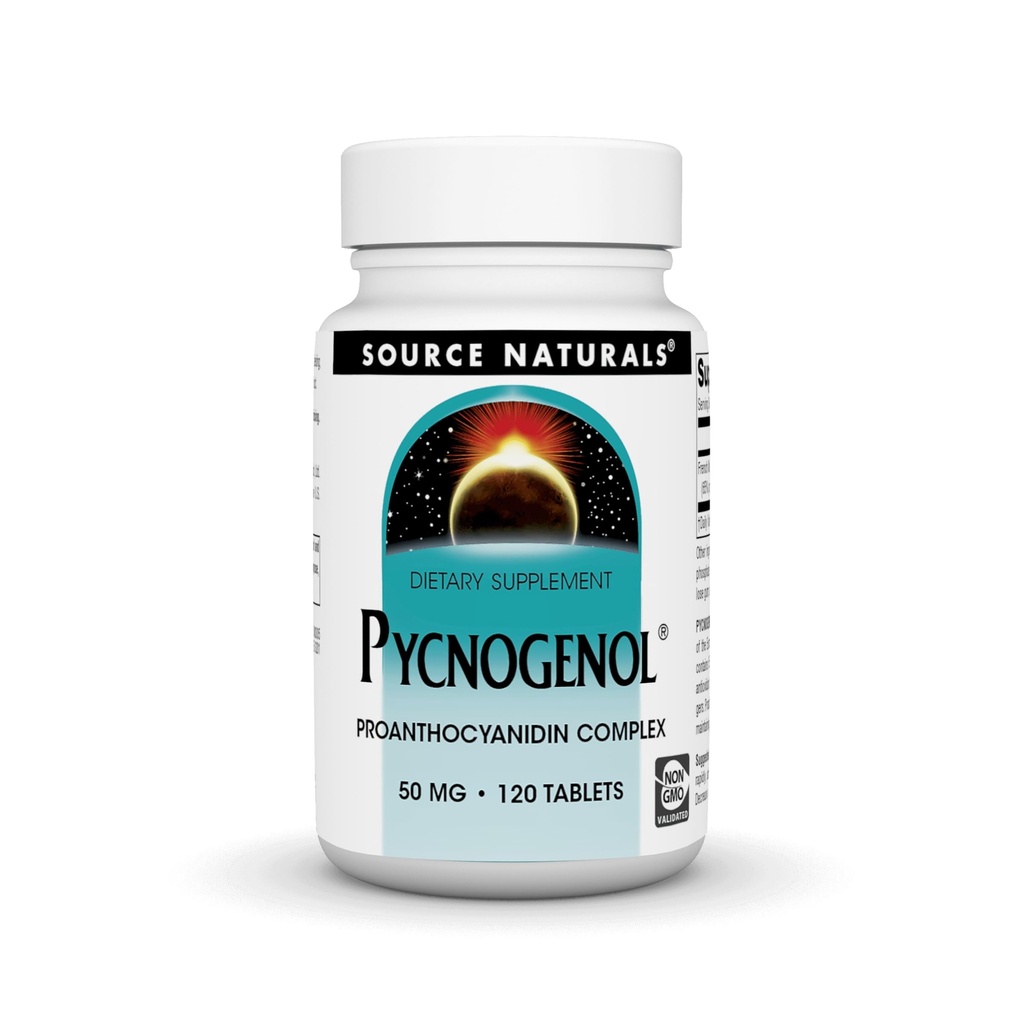 Allikas Looduslik Pycnogenol 50 mg Proanthocyanidin Complex - 120 tabletti