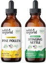 Wild & Organic Pine Pollen Tinktuur 4 fl oz & Stinginging Nettle Juur Tinktuur 4 fl oz