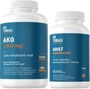 Dr Tobias AKG täiendus ja täiskasvanute multivitamiinid - terviklik rakuenergia ja toitainete toetus üldisele heaolule ja elujõule, vegan, GMO-vaba