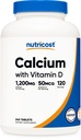 Nutrikostkaltsium koos D-vitamiiniga, 240 tabletti - kaltsium (1200 mg) D-vitamiin (50 mg) ühe serveerimise kohta - mitte-GMO, gluteenivaba