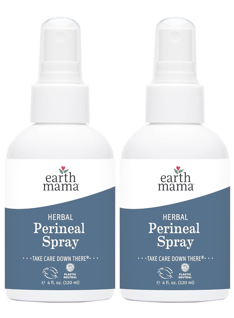 Maa Mama Taimne Perineal Spray | Ohutu Rasedus ja sünnitusjärgne taastumine, Nõiahazel Natural Cooling Spray Pärast Sünnitus Naiste hooldus Essentials, No Benzokaiin või Butaan, 4-Fl oz (2-Pack)
