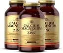 Solgar Calcium Plus Tsink - 250 tabletti, pakend 3 - edendab tervislikke luid, toetab närvide ja lihaste funktsiooni - mitte-GMO, vegan, gluteenivaba - 250 kogu teenust
