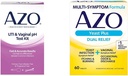 AZO kuseteede infektsiooni testriba + Vaginaalne pH testkomplekt + pärmseente infektsioon & Vaginaalne sümptomite leevendamise tabletid, 60 loend