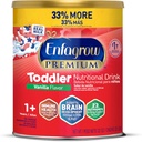 Enfagrow Premium Toitumisjook, looduslik vanilje maitse, oomega-3 DHA aju toetamiseks, prebiootikumid ja vitamiinid immuunsüsteemi tervise jaoks, mitte-GMO, pulbripurk, 32 Oz (1 pakend)