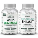Orgaanika Ookean Wild Sea Moss Kapslid ja üks-päevane Shilajit meestele ja naistele - 100% Iiri Sea Moss ja Pure Shilajit kapslid - Kilpnäärme toetus naistele ja meestele