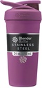 BlenderBottle Strada Shaker Cup Isoleeritud roostevabast terasest veepudel traadi viskiga, 24-Ounce, Plum