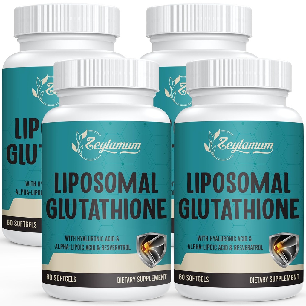 2400 MG Liposomal Glutatioon Softgels, Max Absorption, Active Form L-Glutatiooni Vähendatud (GSH), hüaluroonhape, Resveratrool, Master Antioksüdandid Detox, aju, immuunsüsteemi, 240 Softgels