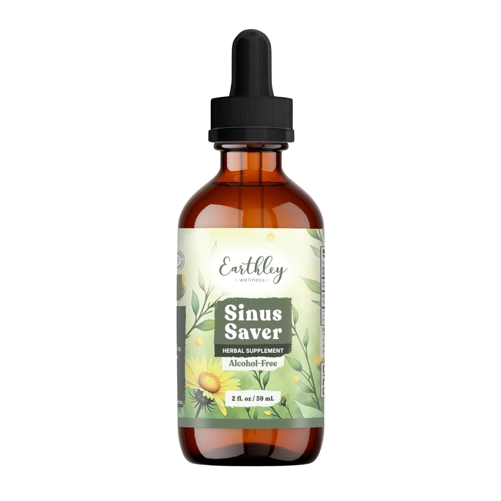Sinus Saver, looduslik abinõu, vaba allergeenidest, parabeenidest ja säilitusainetest, aitab suurendada C-vitamiini (2 oz, alkoholivaba)