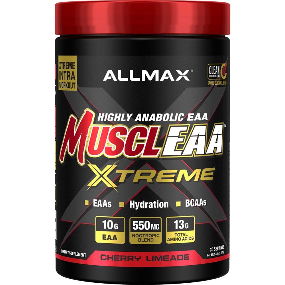 ALLMAX MUSCLEAA Xtreme, Cherry Limeade - 532 g pulbrit - pakub EAA-sid, BCAA-sid ja hüdraatimist - kuni 30 serveerimist