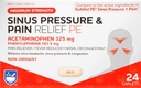 Rite Aid Sinus Surve ja valu Reliever PE, Non-Drowsy - 24 tabletti | Sinus Relief | Valu leevendamine | Nina dekongestant | Külm ravim täiskasvanutele | Allergia ravim | Allergia leevendamine | lima