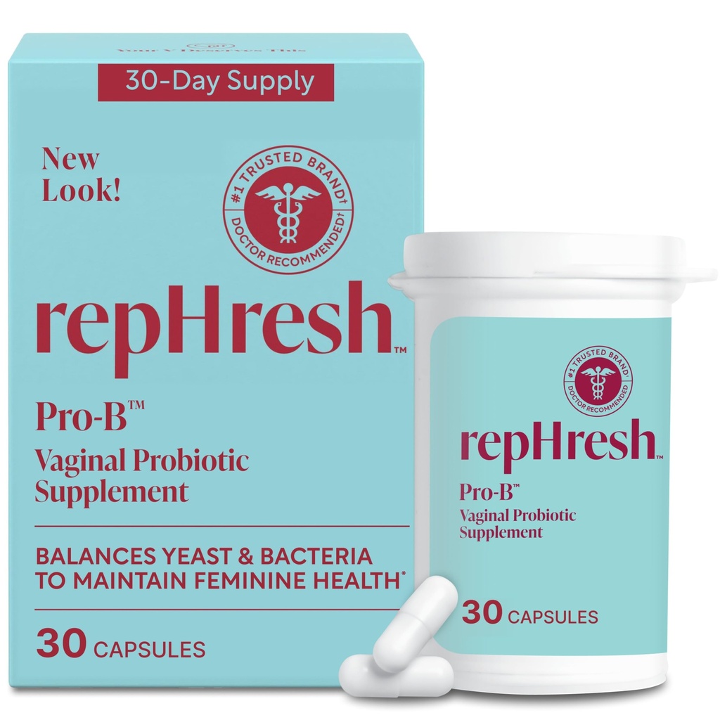 RepHresh Pro-B Naiste probiootikum, probiootiline lisand naistele, 30 suukaudset kapslit