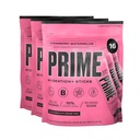 PRIME HYDRATION+ Sticks Strawberry Arbuus | Hüdratsioonipulber Ühekordse Serviga Pulgad | Elektrolüüdipulber Go | Madal suhkur | Kofeiinivaba | Vegan | 48 Pulgad