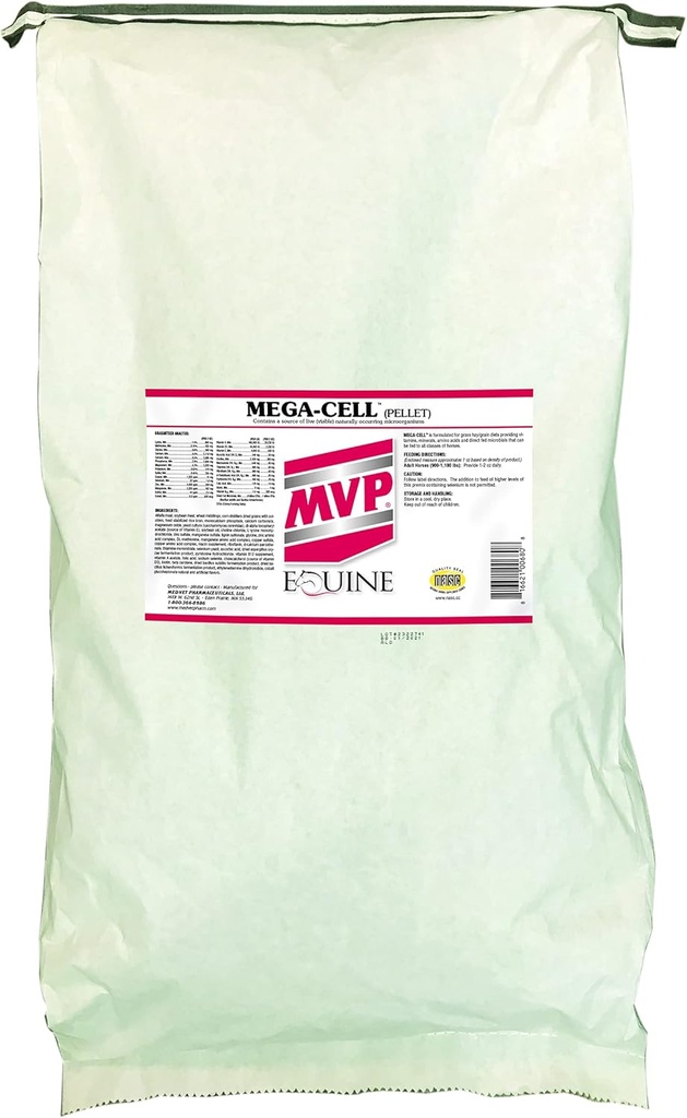 Mega-Cell (50 lb kott) Tasakaalustatud vitamiinide ja mineraalide toetus hobustele