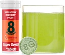 8Greens Supergreens Tablets | Super Greens Pulber Superfood Tablett, Metabolism Immunity & Focus, Daily Greens kihisevad tabletid, Orgaaniline: Aloe Vera, Spirulina, Chlorella, Blood Orange, 10 Servings